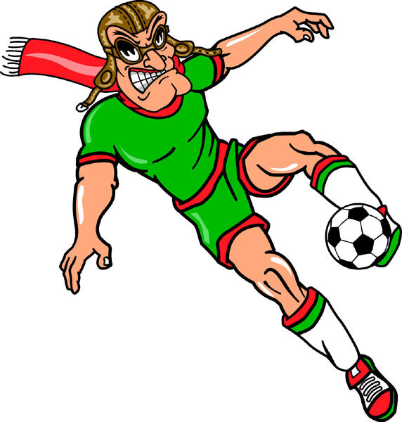 Pilot soccer player team mascot color vinyl sports sticker. Customize on line. Pilot soccer